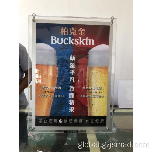 Acrylic Led Poster Display High Quality Acrylic Advertising Light Boxes Supplier